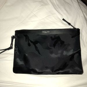 Michael Kors Black Army Print Clutch